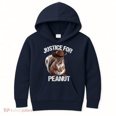 Justice For Peanut The Squirrel Cowboy Hat Peanut Squirrel Kids Hoodie