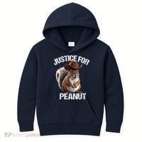 Justice For Peanut The Squirrel Cowboy Hat Peanut Squirrel Kids Hoodie thumb 0