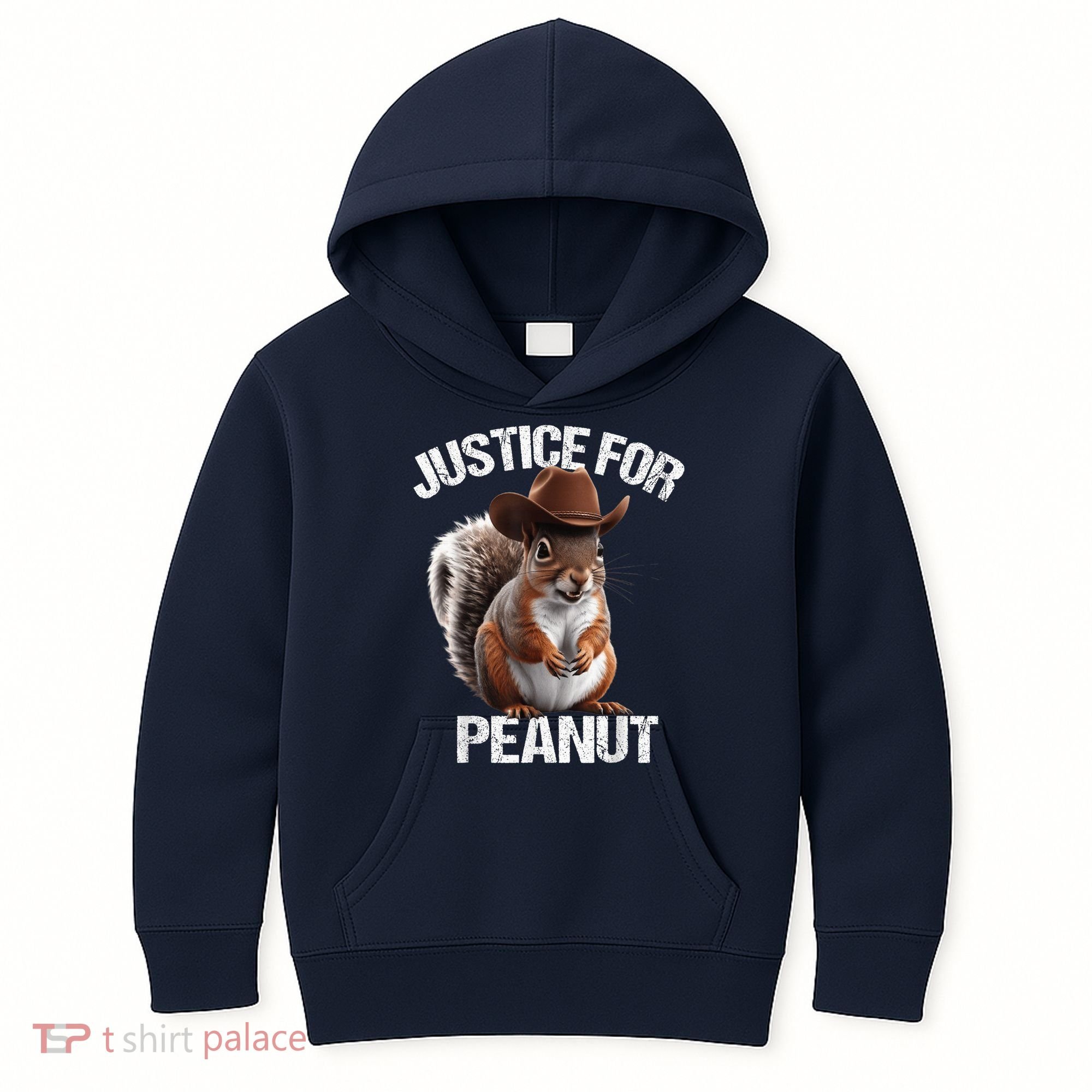Justice For Peanut The Squirrel Cowboy Hat Peanut Squirrel Kids Hoodie