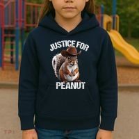 Justice For Peanut The Squirrel Cowboy Hat Peanut Squirrel Kids Hoodie thumb 3
