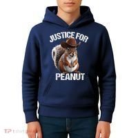 Justice For Peanut The Squirrel Cowboy Hat Peanut Squirrel Kids Hoodie thumb 4