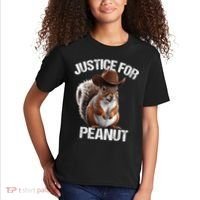 Justice For Peanut The Squirrel Cowboy Hat Peanut Squirrel Kids T-Shirt thumb 2