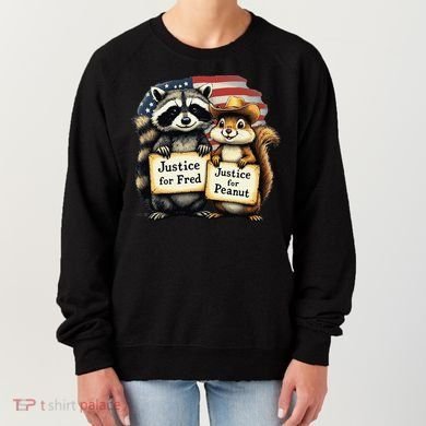 Justice For Peanut The Squirrel And Fred The Raccoon Women's Sweatshirt