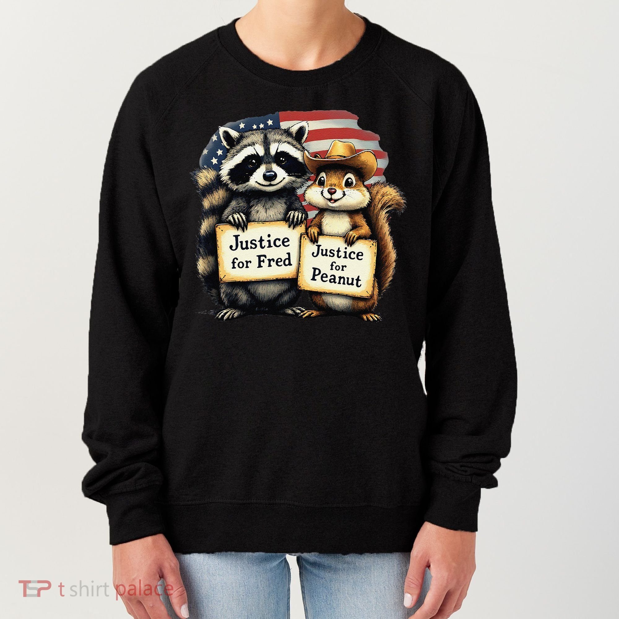 Justice For Peanut The Squirrel And Fred The Raccoon Women's Sweatshirt