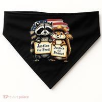 Justice For Peanut The Squirrel And Fred The Raccoon USA-Made Doggie Bandana thumb 0