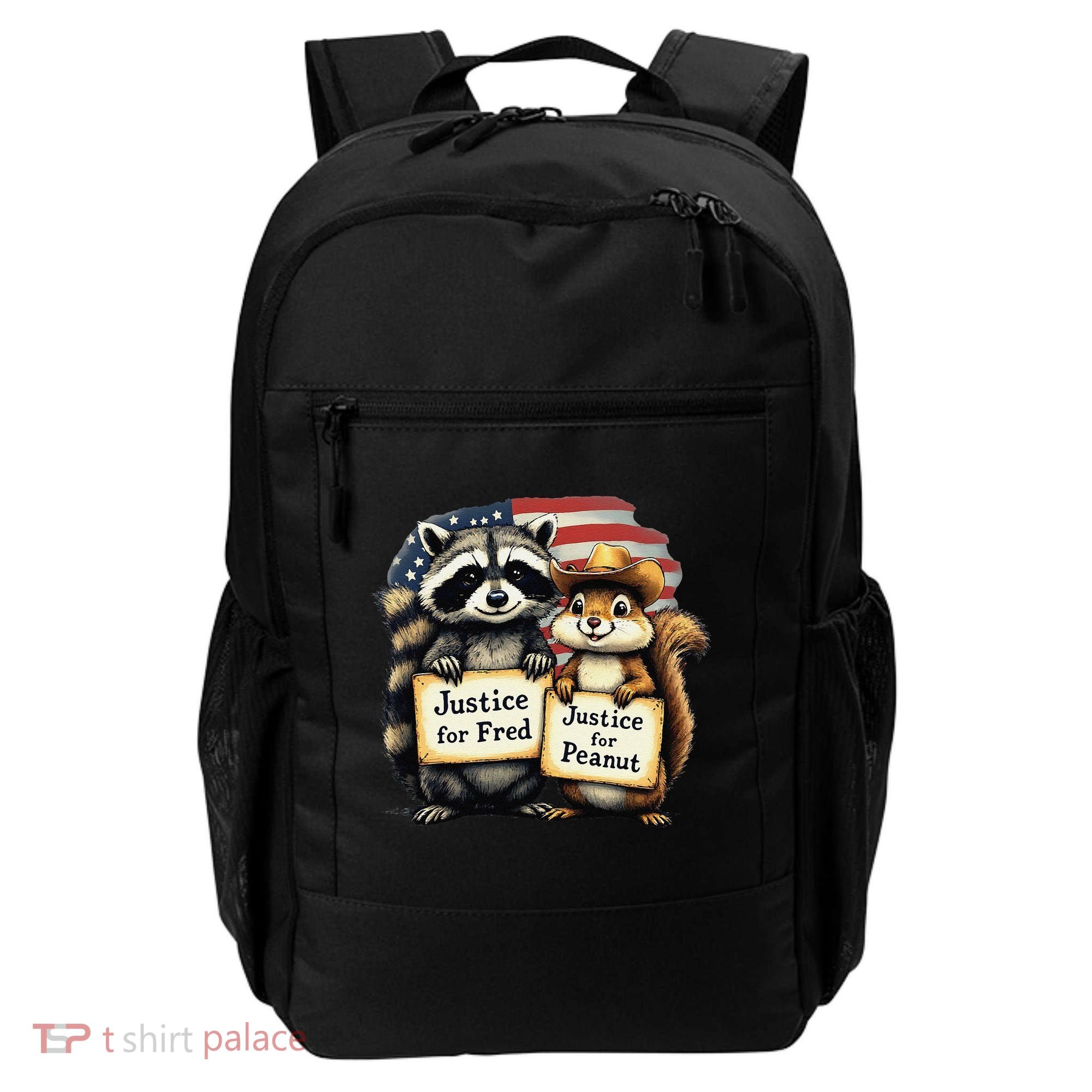 Justice For Peanut The Squirrel And Fred The Raccoon Backpack