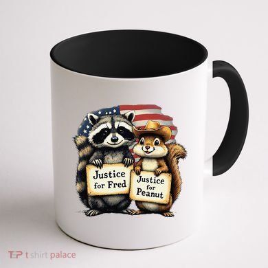 Justice For Peanut The Squirrel And Fred The Raccoon Coffee Mug back