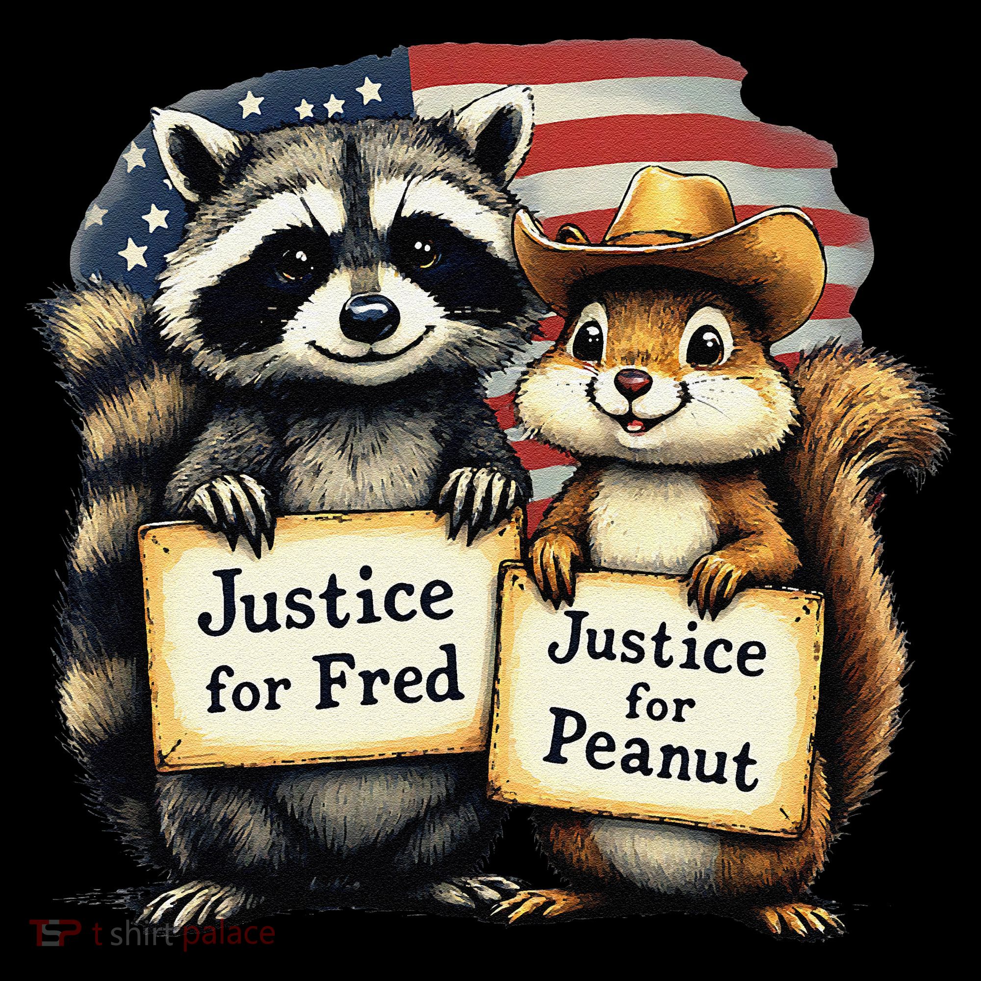 Justice For Peanut The Squirrel And Fred The Raccoon Women's Hoodie