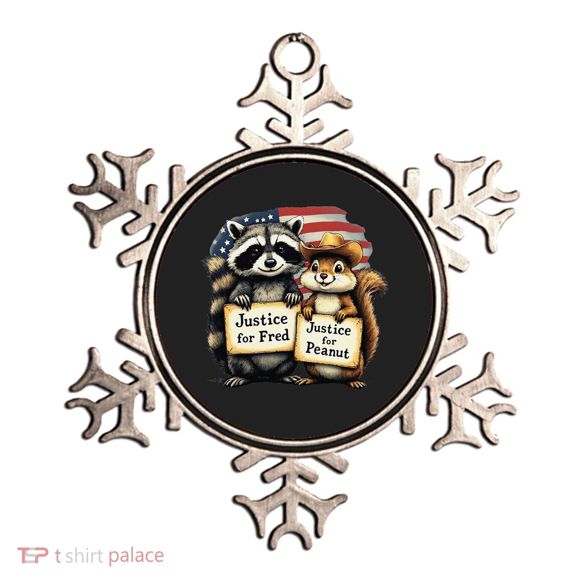 Justice For Peanut The Squirrel And Fred The Raccoon Ornament