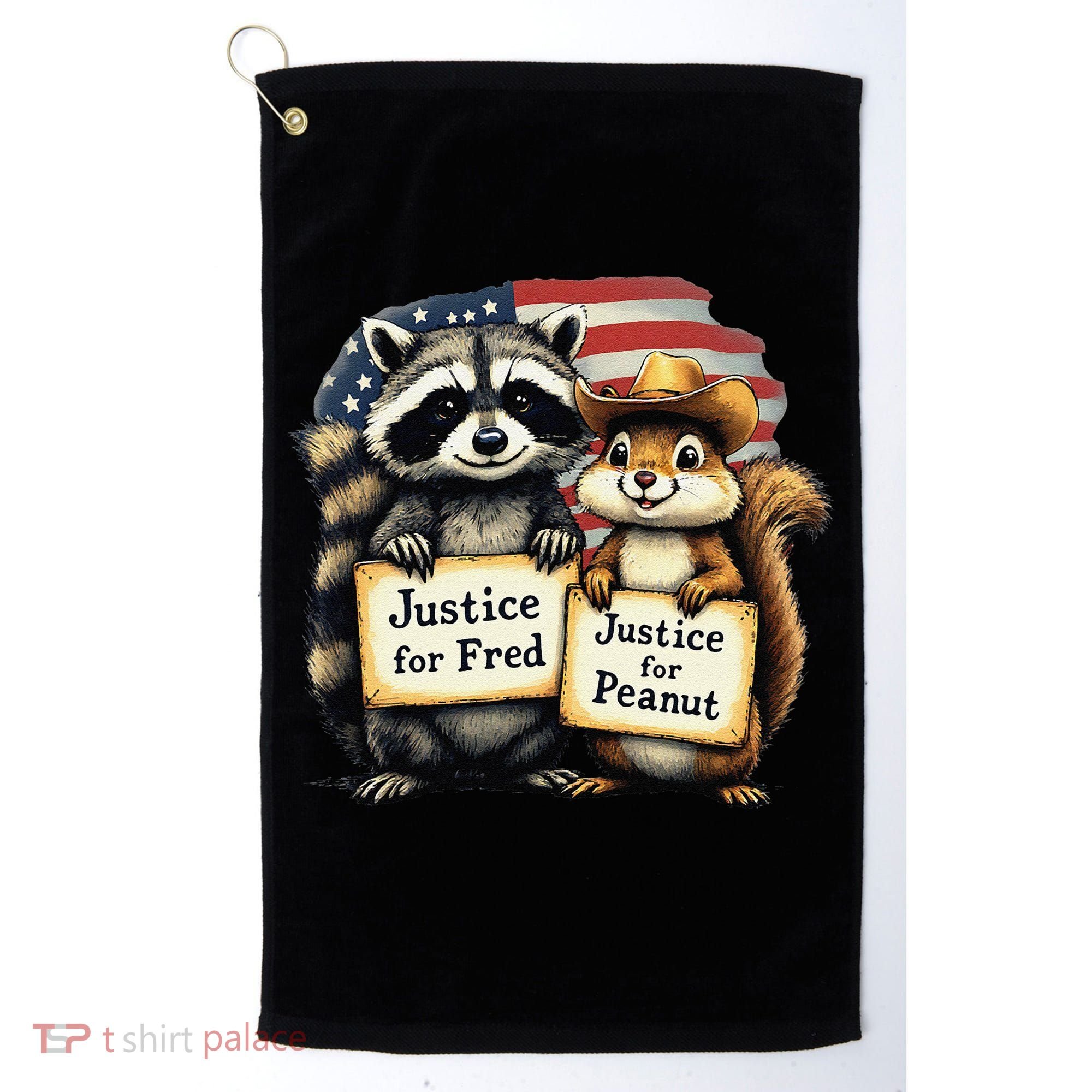 Justice For Peanut The Squirrel And Fred The Raccoon Golf Towel