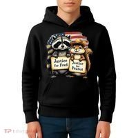 Justice For Peanut The Squirrel And Fred The Raccoon Kids Hoodie thumb 4