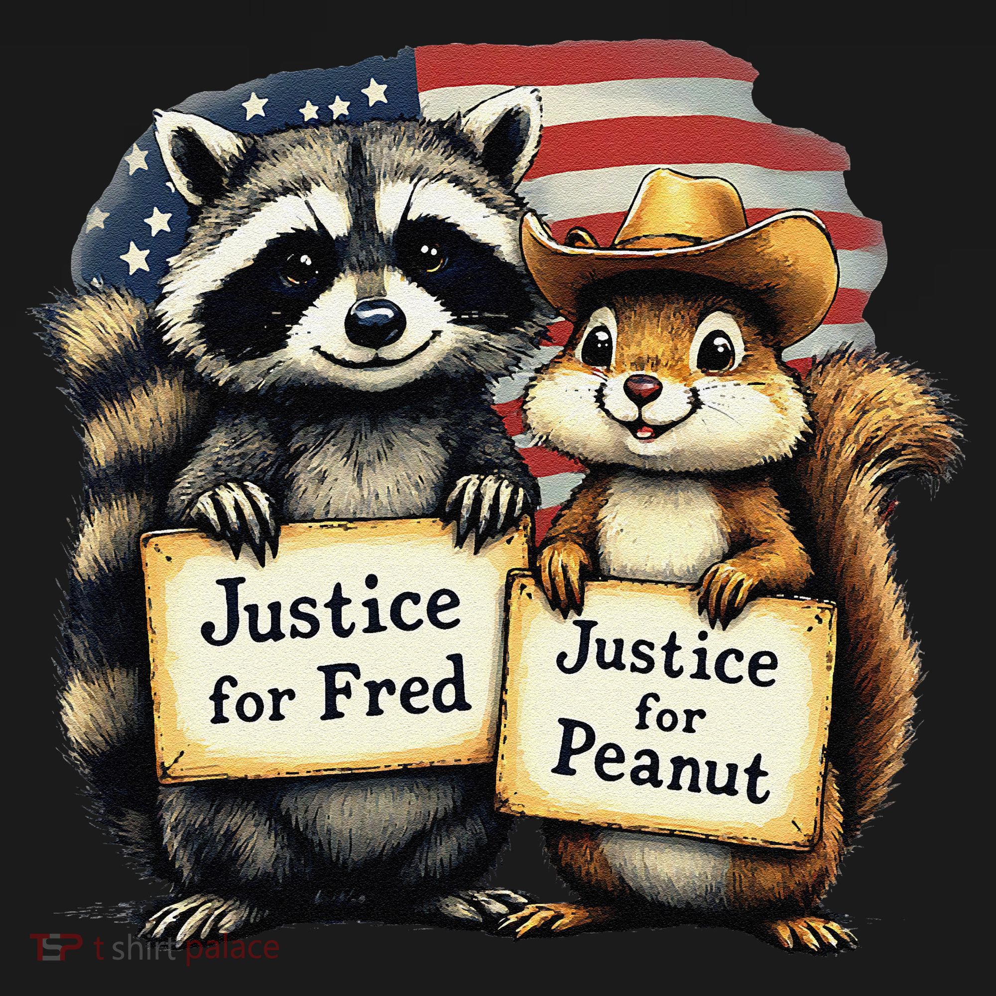 Justice For Peanut The Squirrel And Fred The Raccoon Kids Hoodie