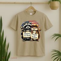 Justice For Peanut The Squirrel And Fred The Raccoon T-Shirt thumb 2