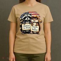 Justice For Peanut The Squirrel And Fred The Raccoon T-Shirt thumb 4