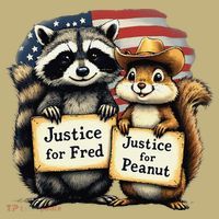 Justice For Peanut The Squirrel And Fred The Raccoon Mousepad thumb 1