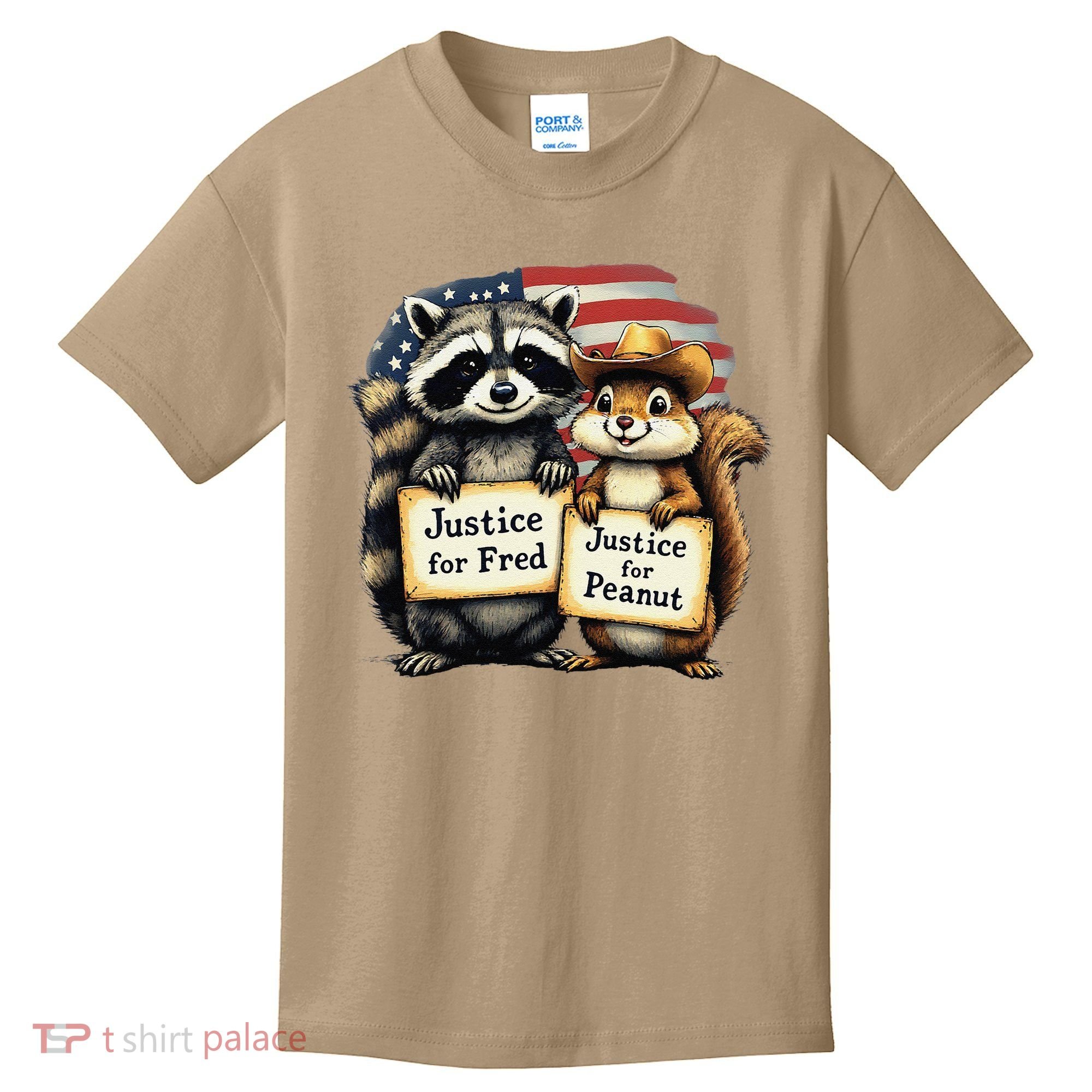 Justice For Peanut The Squirrel And Fred The Raccoon Kids T-Shirt
