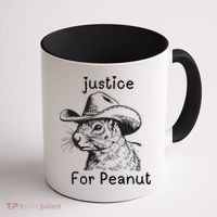 Justice For Peanut The Squirrel P地Ut Pnut Peanut Squirrel Coffee Mug thumb 1