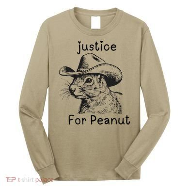 Justice For Peanut The Squirrel P地Ut Pnut Peanut Squirrel Long Sleeve Shirt