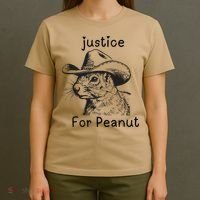 Justice For Peanut The Squirrel P地Ut Pnut Peanut Squirrel T-Shirt thumb 4