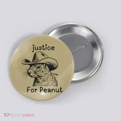 Justice For Peanut The Squirrel P地Ut Pnut Peanut Squirrel Button