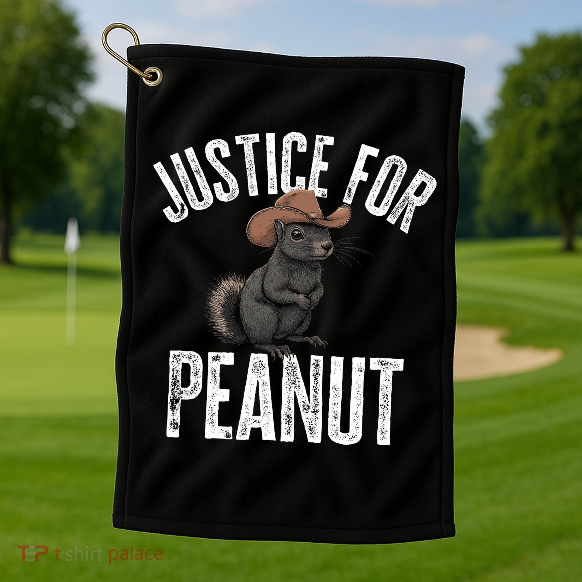 Justice For Peanut The Squirrel Peanut Squirrel Golf Towel