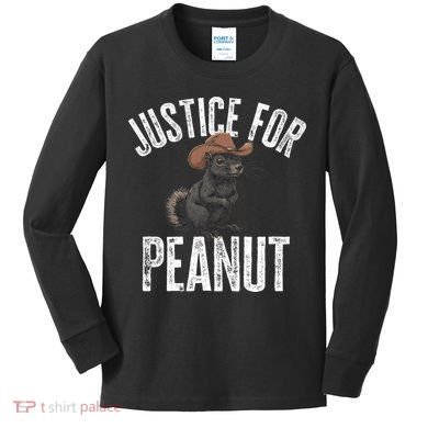 Justice For Peanut The Squirrel Peanut Squirrel Kids Long Sleeve Shirt
