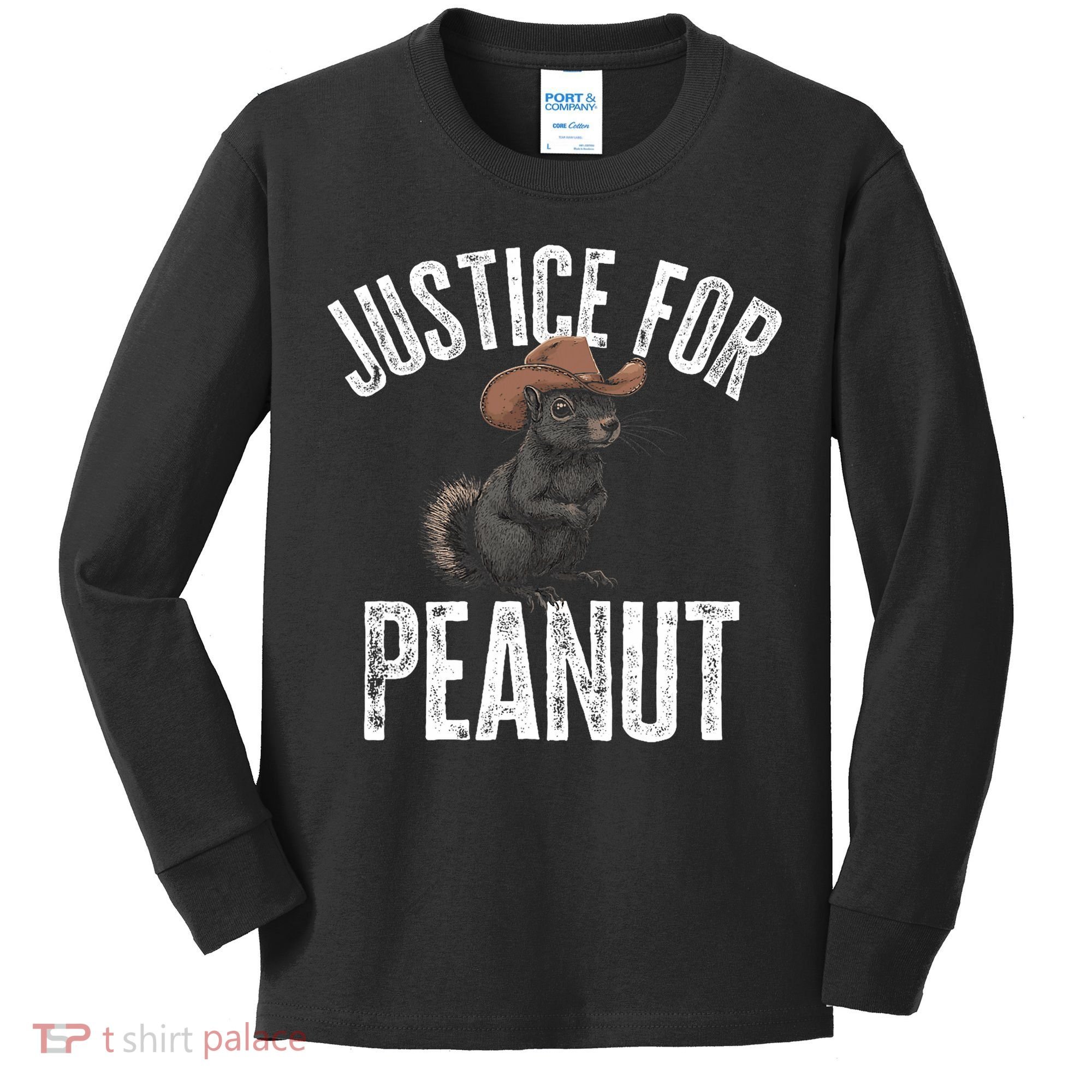 Justice For Peanut The Squirrel Peanut Squirrel Kids Long Sleeve Shirt