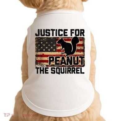 Justice For Peanut The Squirrel Vintage Usa Flag Doggie Tank