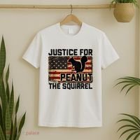 Justice For Peanut The Squirrel Vintage Usa Flag T-Shirt thumb 2