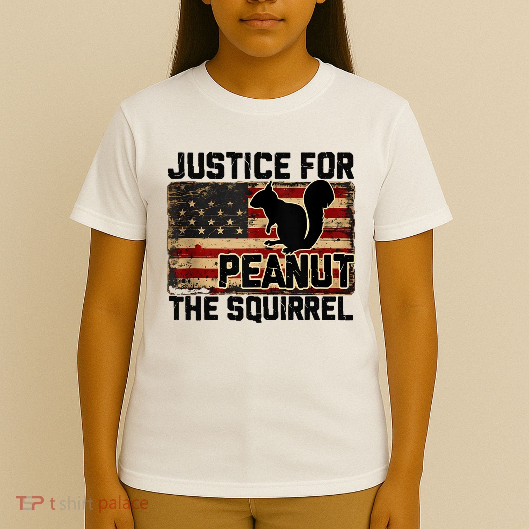 Justice For Peanut The Squirrel Vintage Usa Flag T-Shirt