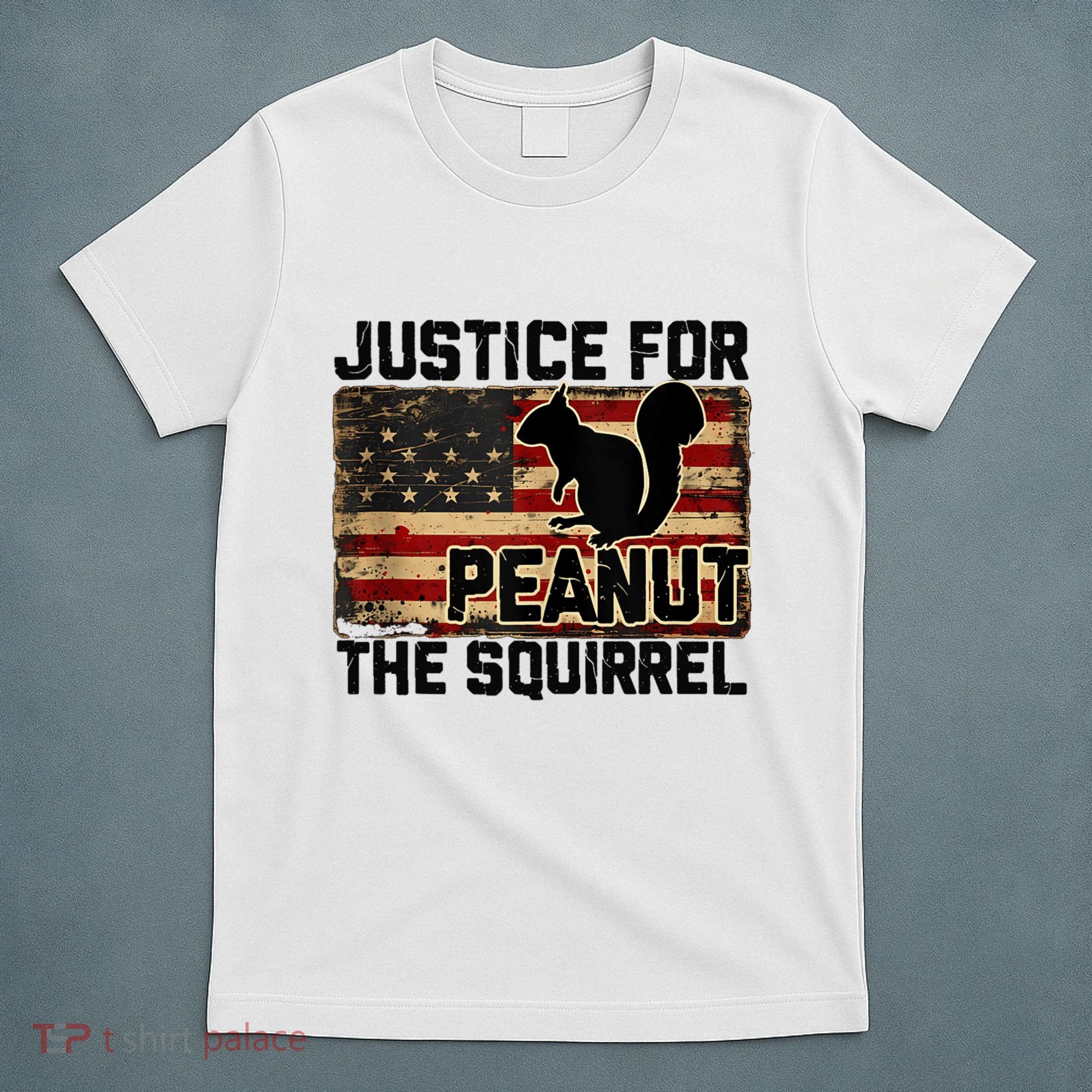 Justice For Peanut The Squirrel Vintage Usa Flag T-Shirt