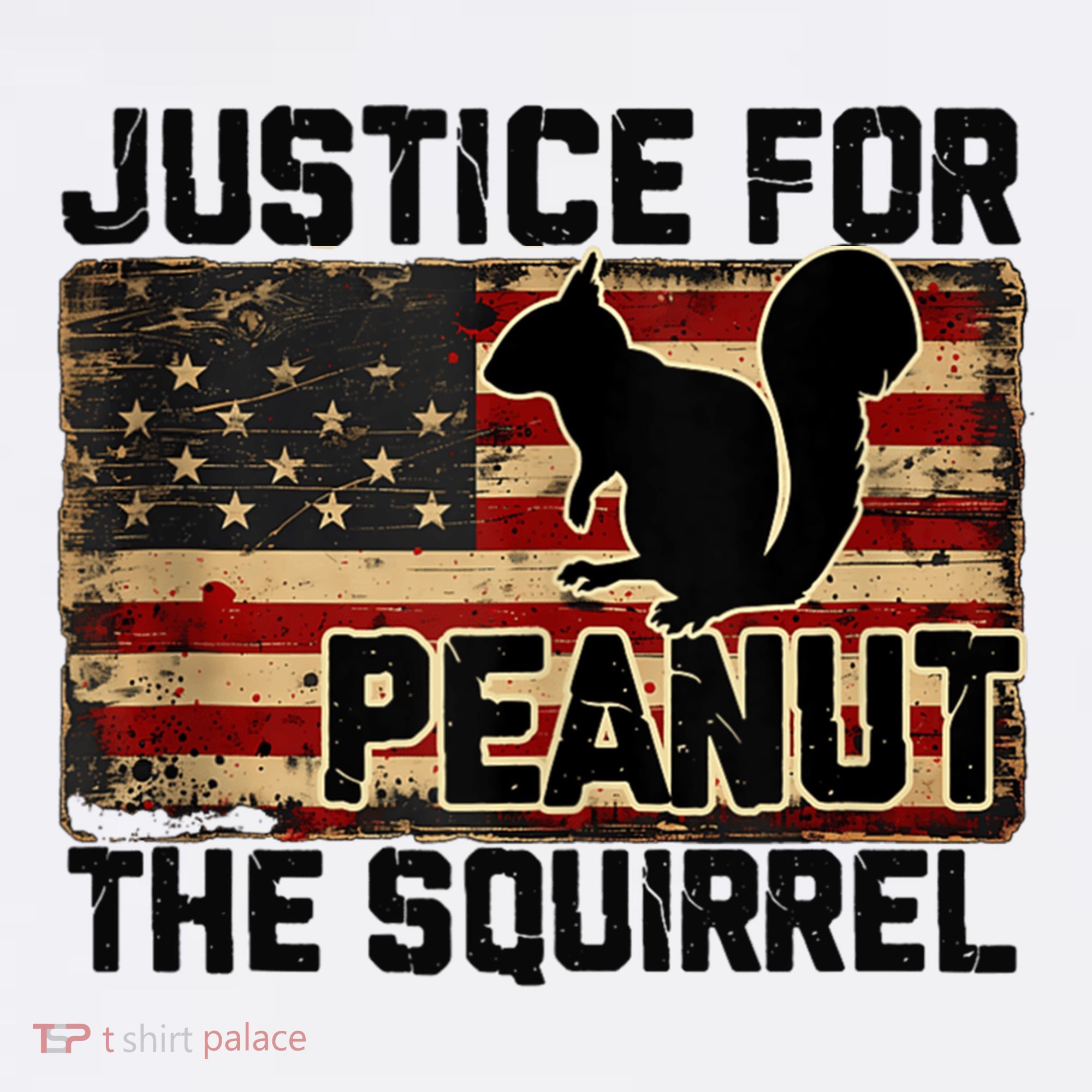 Justice For Peanut The Squirrel Vintage Usa Flag T-Shirt