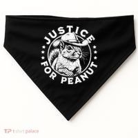Justice For Peanut The Squirrel P’Nut Pnut Peanut Squirrel USA-Made Doggie Bandana thumb 0