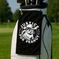 Justice For Peanut The Squirrel P’Nut Pnut Peanut Squirrel Golf Towel thumb 2