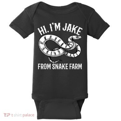 Jake From Snake Farm Rattlesnake Pit Funny Snake Baby Bodysuit