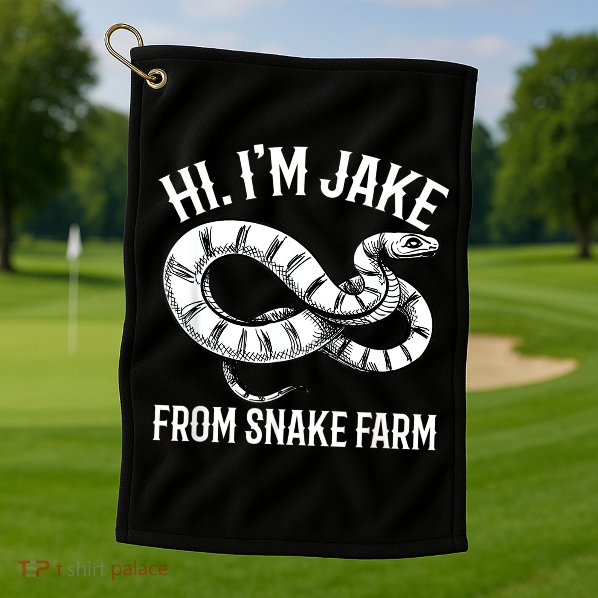 Jake From Snake Farm Rattlesnake Pit Funny Snake Golf Towel