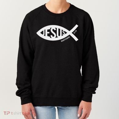 Jesus Fish Symbol Christian Women's Sweatshirt