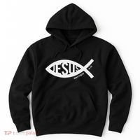 Jesus Fish Symbol Christian Hoodie thumb 0