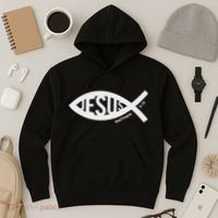 Jesus Fish Symbol Christian Hoodie thumb 3
