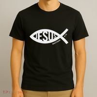 Jesus Fish Symbol Christian T-Shirt thumb 3