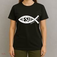 Jesus Fish Symbol Christian T-Shirt thumb 4