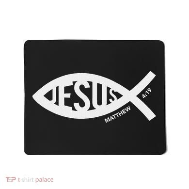 Jesus Fish Symbol Christian Mousepad