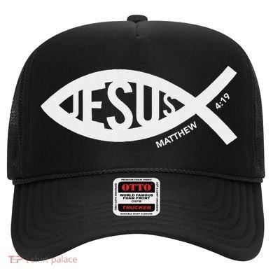 Jesus Fish Symbol Christian Hat