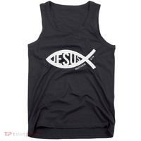 Jesus Fish Symbol Christian Tank Top thumb 0