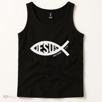 Jesus Fish Symbol Christian Tank Top thumb 2