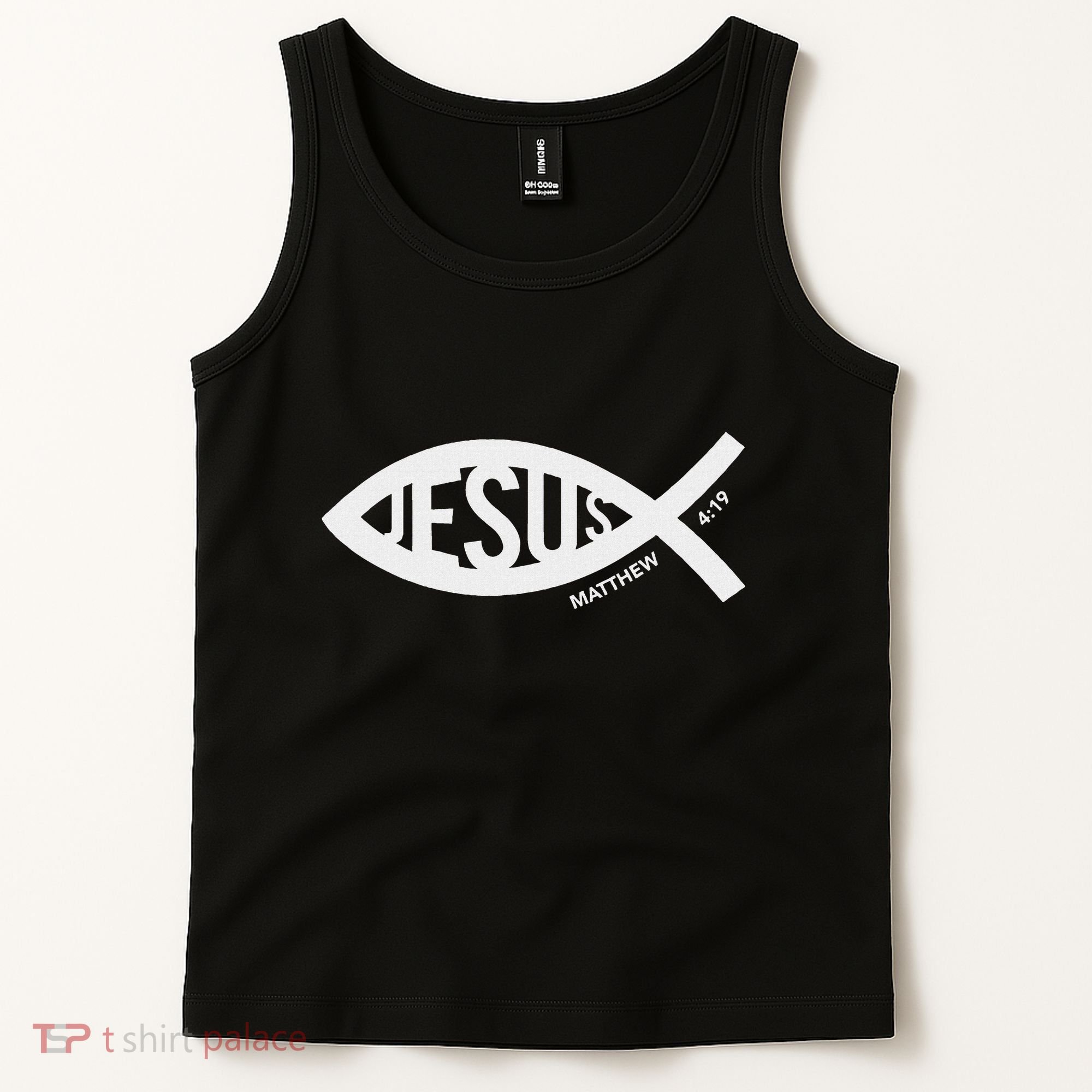 Jesus Fish Symbol Christian Tank Top