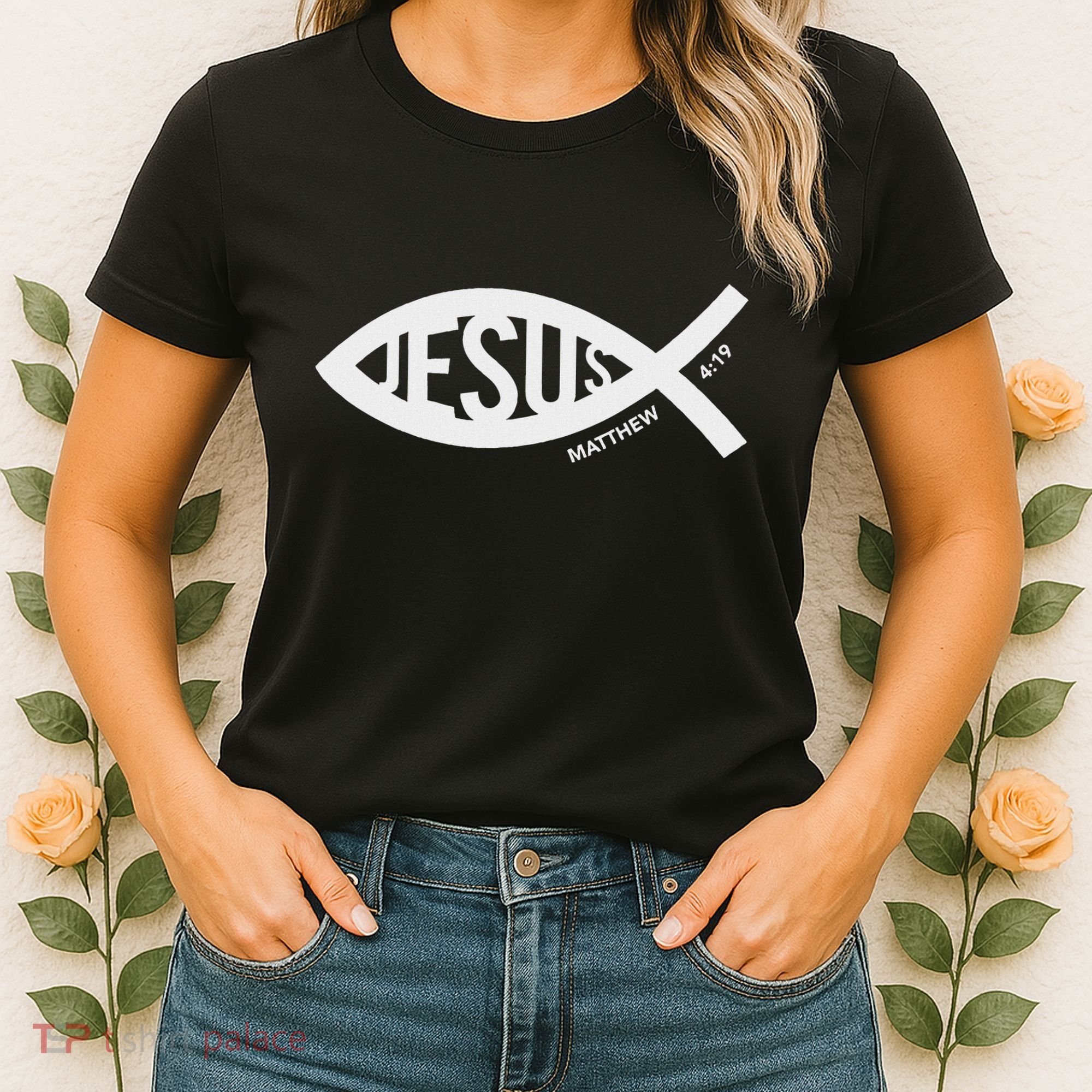 Jesus Fish Symbol Christian Women's T-Shirt