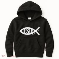 Jesus Fish Symbol Christian Kids Hoodie thumb 0