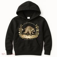 Jimothy From Seattle It’s OK To Be Weird Funny Raccoon Kids Hoodie thumb 0