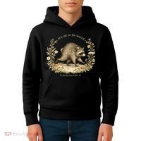 Jimothy From Seattle It’s OK To Be Weird Funny Raccoon Kids Hoodie thumb 4